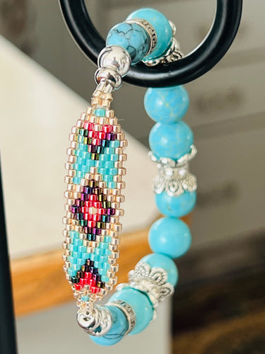 Mocs N More Totem Bracelets - Beaded Turquoise