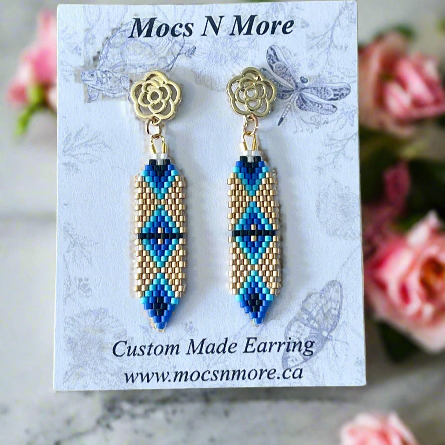 Mocs N More Hand Beaded Earrings - Flower Child