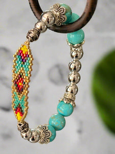 Mocs N More Totem Bracelets - Beaded Turquoise