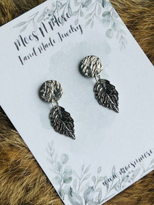 Mocs N More Earrings -Silver Leaf Earrings