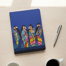Load image into Gallery viewer, Colorful journal with artistic design on a metallic surface