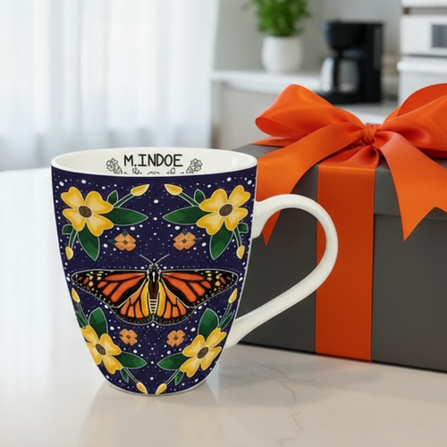 18 Oz - Signature Mugs -  Monarch Butterfly