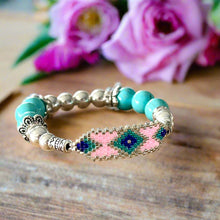 Load image into Gallery viewer, Mocs N More Beaded Bracelets - Beaded Turquoise