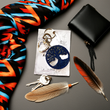 Load image into Gallery viewer, NEW Mocs N More - Tree of Life Royal Blue Keychain