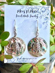 Abalone Earrings - Turtle Earrings