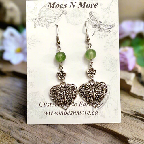 Mocs N More Earrings - Butterfly Heart