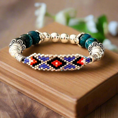 Mocs N More Totem Bracelets - Beaded Tiger eye