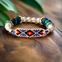 Load image into Gallery viewer, Mocs N More Totem Bracelets - Beaded Tiger eye