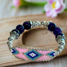 Load image into Gallery viewer, Mocs N More Totem Bracelets - Beaded Amethyst