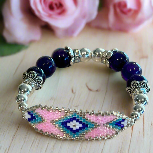 Mocs N More Totem Bracelets - Beaded Amethyst