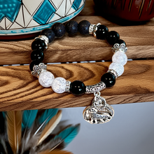 Load image into Gallery viewer, Mocs N More Totem Bracelets - Black Onyx Wolf