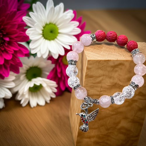 Mocs N More Totem Bracelets - Hummingbird Rose Quartz