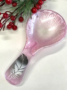 Pink Pearl Feather Spoon Rests