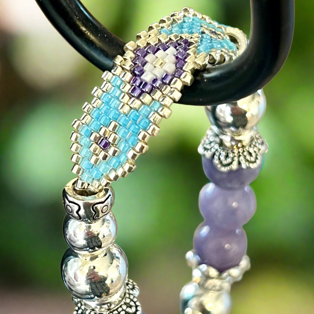 Mocs N More Totem Bracelets - Beaded Purple Aqua Marine