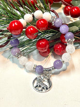 Load image into Gallery viewer, Mocs N More Totem Bracelets - Purple Aqua Marine Wolf