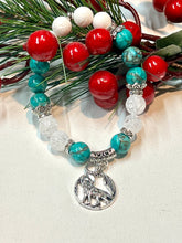 Load image into Gallery viewer, Mocs N More Totem Bracelets - Green Howlite Wolf