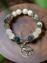 Load image into Gallery viewer, Mocs N More Totem Bracelets - Tree Agate  Wolf