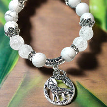 Load image into Gallery viewer, Mocs N More Totem Bracelets - Tree Agate  Wolf