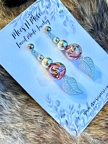 NEW Mocs N More Earrings - Fancy Feather Swirl