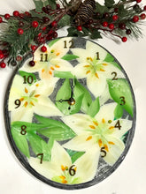 Load image into Gallery viewer, Clocks - Hand Painted Originals - White Lily