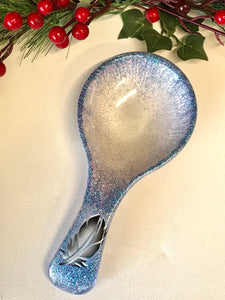 Blue Pearl Feather Spoon Rests