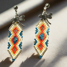 Load image into Gallery viewer, Mocs N More Earrings -  Feather Dragonfly Earrings