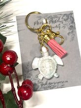 Load image into Gallery viewer, Mocs N More - Turtle Keychains White Sparkle