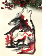 Load image into Gallery viewer, Door &amp; Wall Decor - Wolf in the Wild In Red