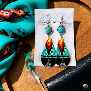 Mocs N More Earrings - A Little Bit of Turquoise