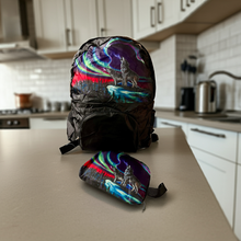 Load image into Gallery viewer, Foldable Indigenous Designed Backpacks - Wolf Song