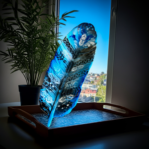 Feather Tray - Blue Sky
