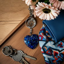 Load image into Gallery viewer, Tree of Life Heart Keychain - Handcrafted Epoxy Resin Charm