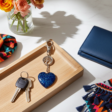 Load image into Gallery viewer, Tree of Life Heart Keychain - Handcrafted Epoxy Resin Charm