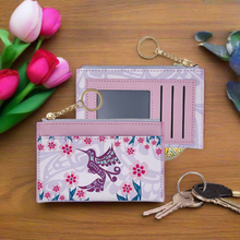Load image into Gallery viewer, New Zippered Card Wallet - Hummingbird