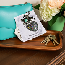 Load image into Gallery viewer, Mocs N More - Silver Heart Thunderbird Keychain Or Purse Tassel