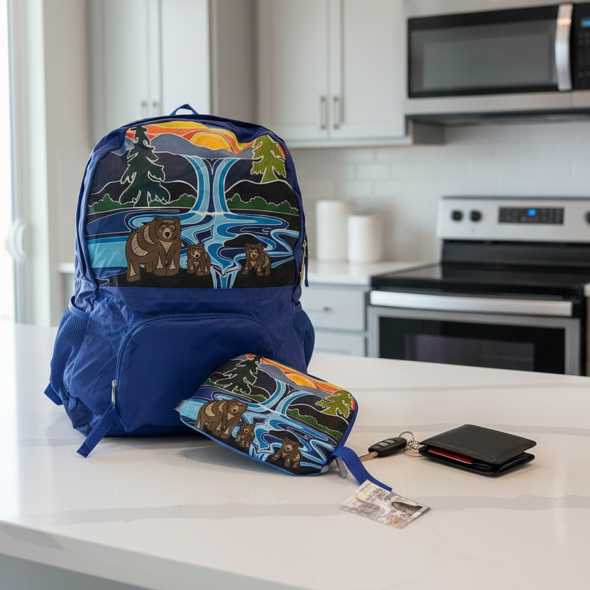 Foldable Indigenous Designed Backpacks - One Last Swim