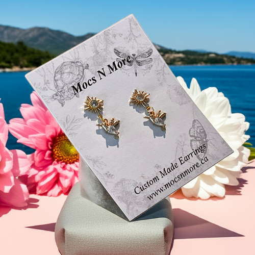 Mocs N More Earrings - Hummingbird Sun