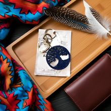Load image into Gallery viewer, NEW Mocs N More - Tree of Life Royal Blue Keychain
