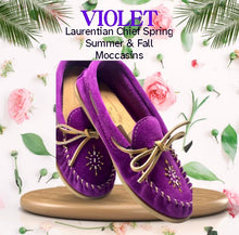 Load image into Gallery viewer, Ladies Moccasins - Laurentian Chief Violet CLEARANCE 10% OFF