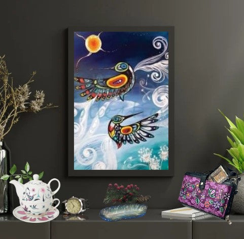 ART Framed Canvas - Wispy Birds Limited Edition