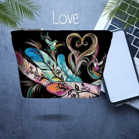 New Canvas Coin Purse - Love