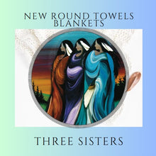 Load image into Gallery viewer, Round Beach Towel Blanket - Three Sisters