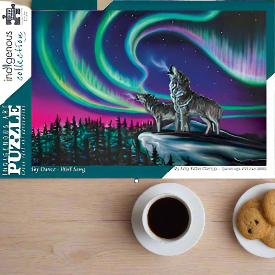Art Puzzles Available - Sky Dance Wolf Song