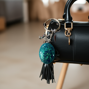 Mocs N More - Hummingbird Turquoise Keychain