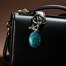 Load image into Gallery viewer, Mocs N More - Hummingbird Turquoise Keychain