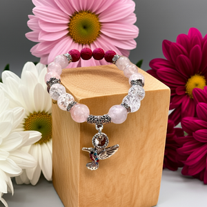 Mocs N More Totem Bracelets - Hummingbird Rose Quartz