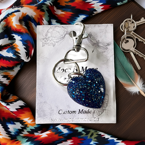 Mocs N More - Heart Blue Keychains