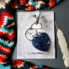 Load image into Gallery viewer, Mocs N More - Heart Blue Keychains
