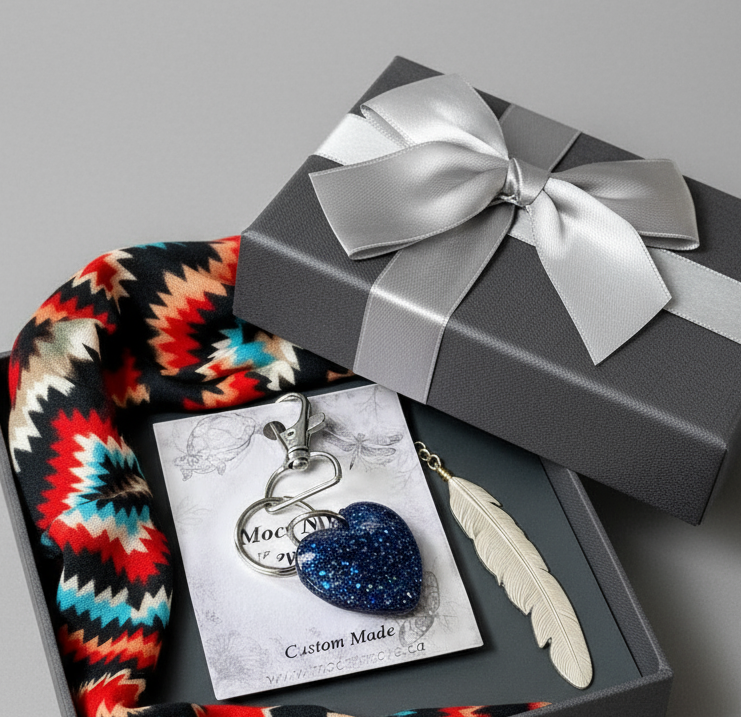 Mocs N More - Heart Blue Keychains