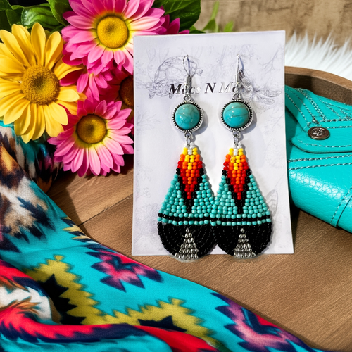 Mocs N More Earrings - A Little Bit of Turquoise